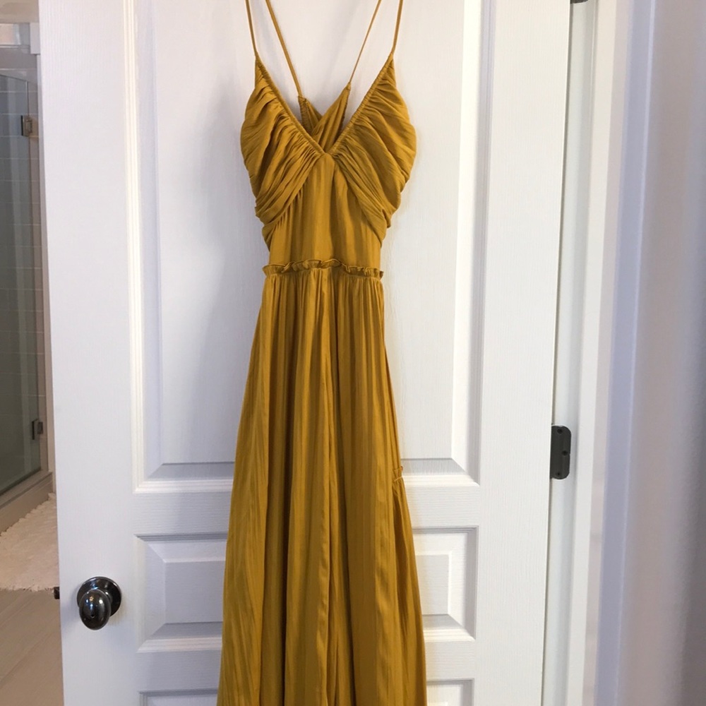 NWT Free People gold dress Size M